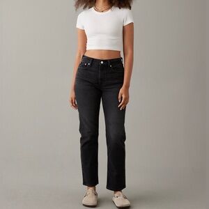 American Eagle Super High-Rise Ankle Straight jean